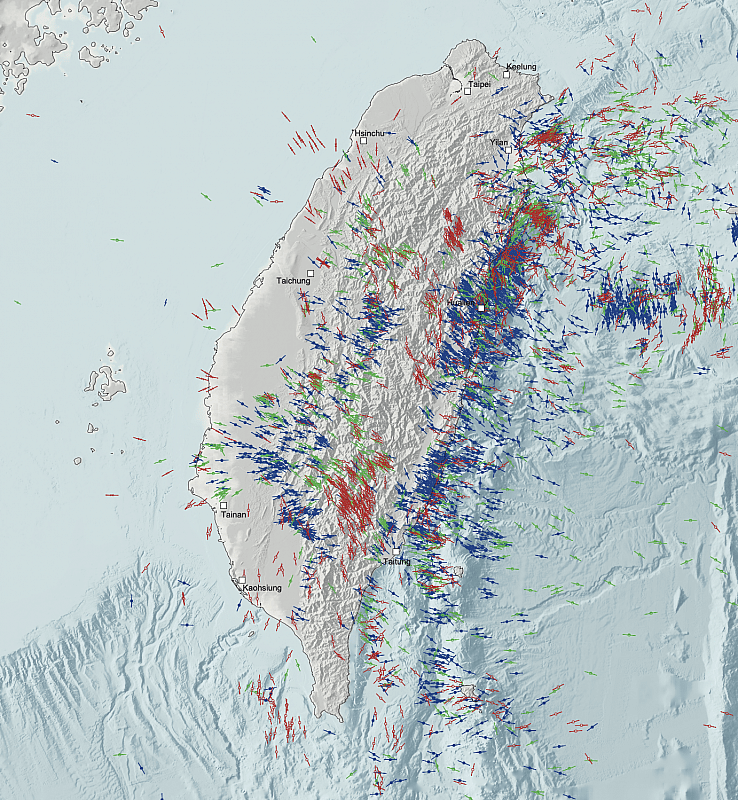 2022-01-14 Taiwan Stress Map 2022 - It takes over the global number one position of the area with the highest density of the stress data.